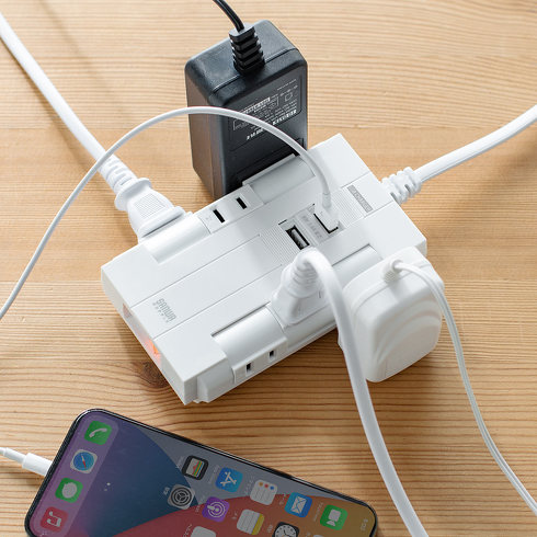 サンワサプライ・6個口電源タップ