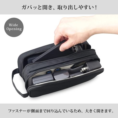 NEXARY「ガジェットポーチ(210-CA-CAC001BK)」