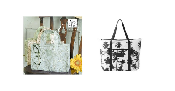emural「アンティーク花柄スパバッグ」/アロハコレクション「HOLO HOLO Tote Bag」