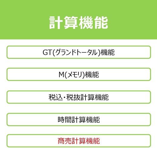 電卓：GT機能やキーロールオーバー機能付きなら、素早く計算できる