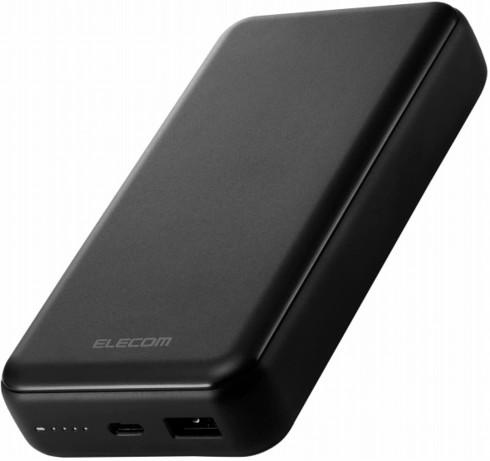 USB PD対応の大容量モバイルバッテリー：エレコム「DE-C34-20000」