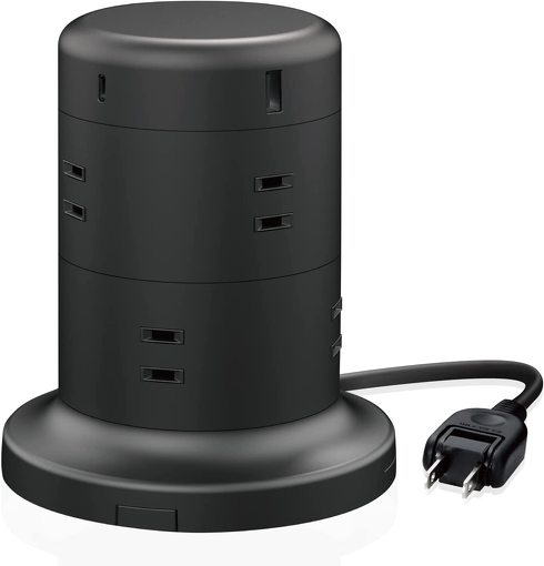 エレコム「電源タップ タワー型(ECT-2120BK)」