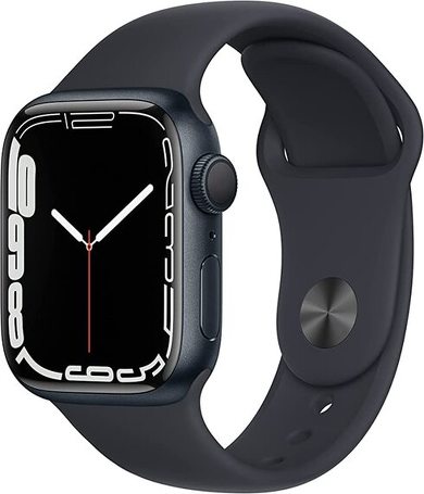 Apple「Apple Watch Series 7(GPSモデル)」41mmミッドナイトアルミニウムケースとミッドナイトスポーツバンド
