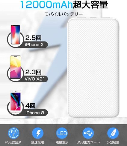 モバイルバッテリー:何回充電できる? 容量(mAh)を確認しよう