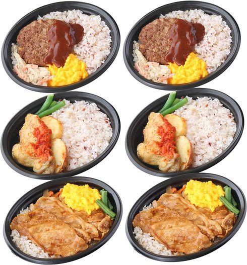 ごはんの里「健康幸せプレート3種セット 6食分 健康ごはん付き」