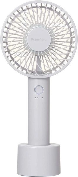 Francfranc(フランフラン)「フレハンディファン USB充電式 5段階風量調整 (グレー)」