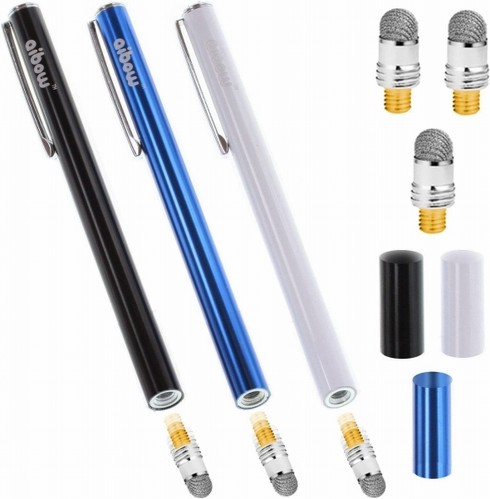aibow タッチペン スタイラスペン 3本+ペン先3個 6mm