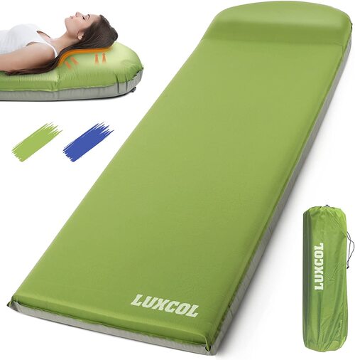 LUXCOL「インフレーターマット　8cm　枕付き」