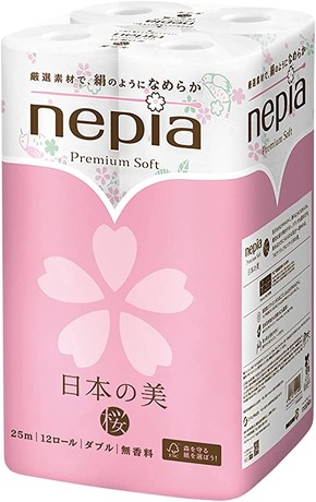 ネピア プレミアムソフト トイレットロール 25m（ダブル） 日本の美 12ロール