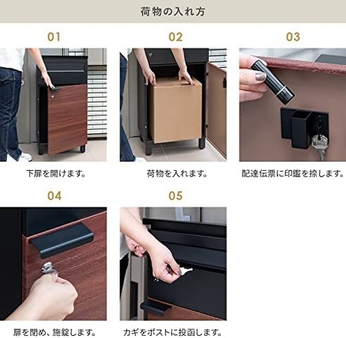 宅配ボックスを利用した荷受けの一般的な流れ（エア・リゾーム WALTZ）