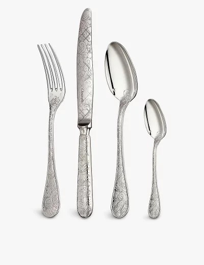 CHRISTOFLE Jardin d‘Eden silver plated 24-piece cutlery set