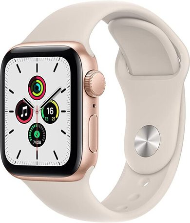 Apple「Apple Watch SE(GPSモデル)- 40mmゴールドアルミニウムケースとスターライトスポーツバンド - レギュラー」