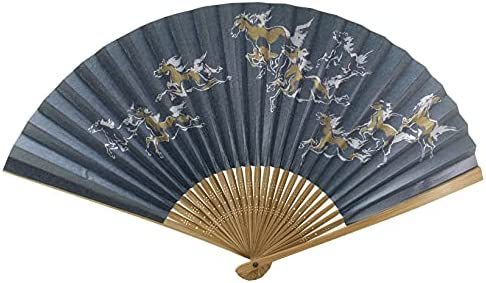 末廣堂「75×25 馬 扇子袋付きセット」