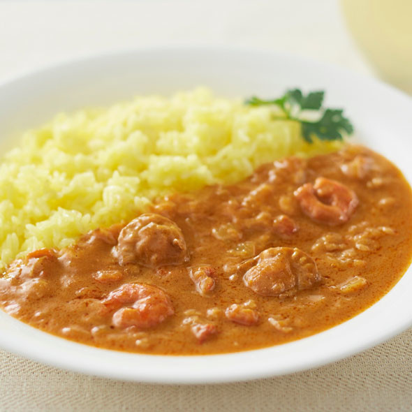 素材を生かした ほたてと海老のビスクカレー