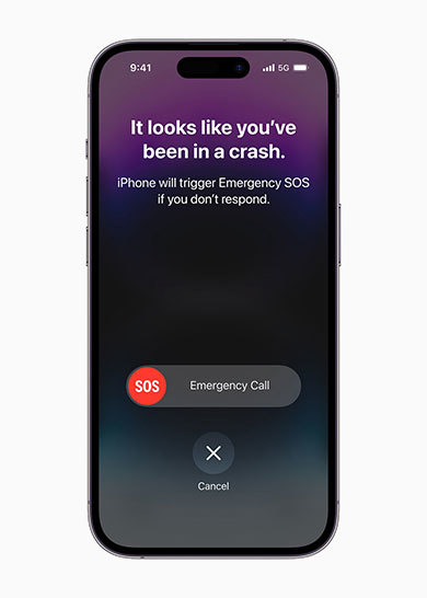 iPhone 14シリーズは衝突事故検出機能をサポート