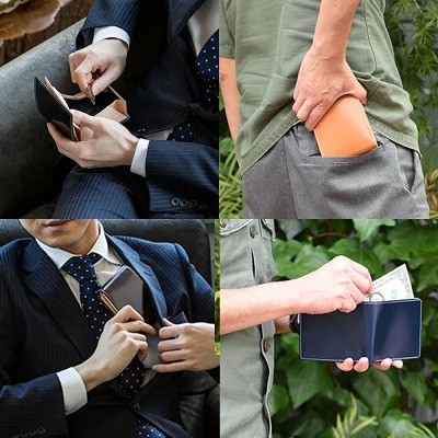 ブリティッシュグリーン「2つ折り財布」