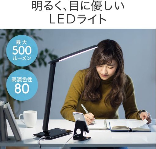 LEDデスクライト:明るさを表す「lm(ルーメン)」とライトの照射範囲をチェック