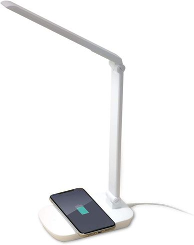 「LEDデスクライトQi充電シリーズ LDL-QFD-W」