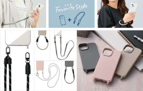 エレコム ストラップとiPhone用ストラップ対応ケース
