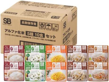スマートベーシック「アルファ米 10食セット 5種×2食」