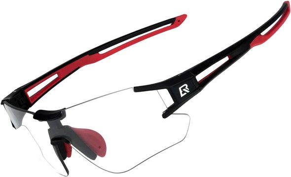 今売れているロードバイク用サングラス：ロックブロス「調光サングラス 超軽量 紫外線カット 収納ポーチ付き ユニセックス」