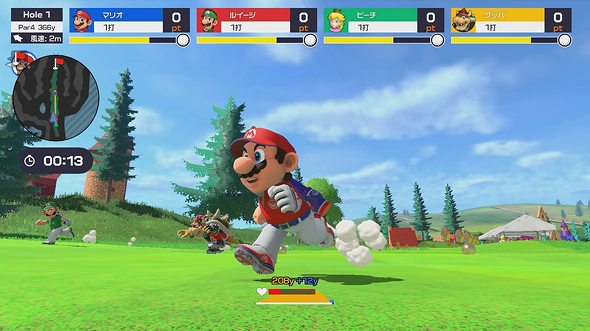 マリオのスポーツゲーム:任天堂「マリオゴルフ スーパーラッシュ」
