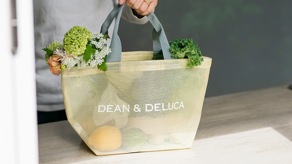 DEAN & DELUCA「メッシュトートバッグ シトラスイエロー」