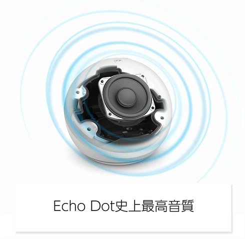 Echo Dot史上、最高の音質を実現しています。