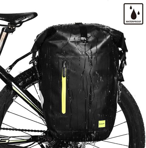 今売れている自転車サイドバッグ:Rhinowalk「自転車サイドバッグ ブラック&グリーン」