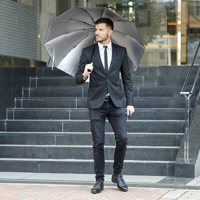 オカモト「晴雨兼用折りたたみ傘 2段式折りたたみ」