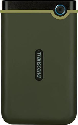 PS5で使える外付けハードディスク：トランセンドジャパン「ポータブルHDD 2TB TS2TSJ25M3G（ミリタリーG）」