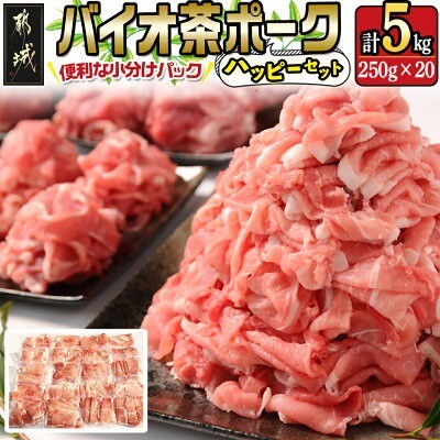 宮崎県 都城市「都城産 バイオ茶ポーク 5kgハッピーセット」