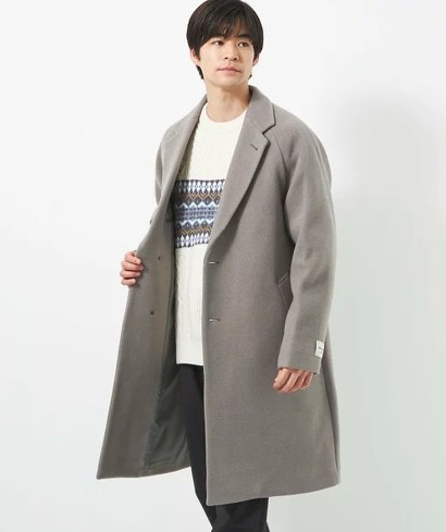 今売れているメンズコート：ユナイテッドアローズ グリーンレーベル リラクシング「SENTDALE WOOL チェスターコート」