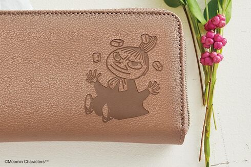 宝島社の「MOOMIN 大容量のじゃばら式長財布 BOOK ROSE BROWN」