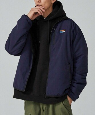 coen Parknik リバーシブルナイロンボアブルゾン