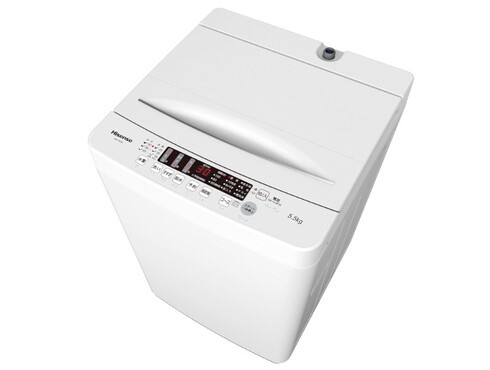 Hisense(ハイセンス)「全自動 洗濯機 5.5kg ホワイト HW-K55E」