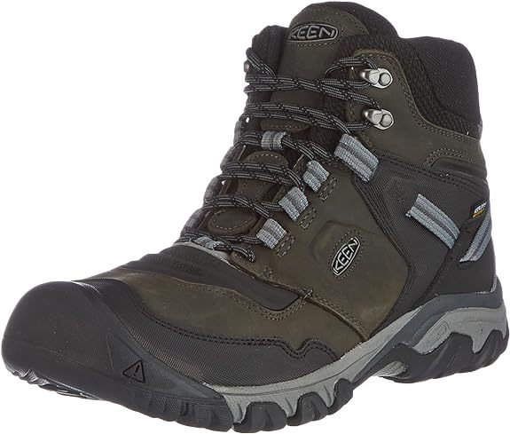 今売れているキーン（KEEN）の防水トレッキングシューズ：「トレッキングシューズ リッジ フレックス ミッド ウォータープルーフ メンズ」