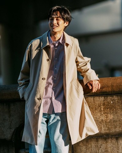 今売れているメンズコート：UNITED ARROWS green label relaxing「ナイロンオックス ラグラン ステンカラーコート -はっ水-」