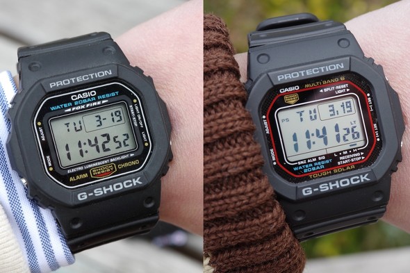 （左）DW-5600E-1、（右）GW-M5610U-1JF