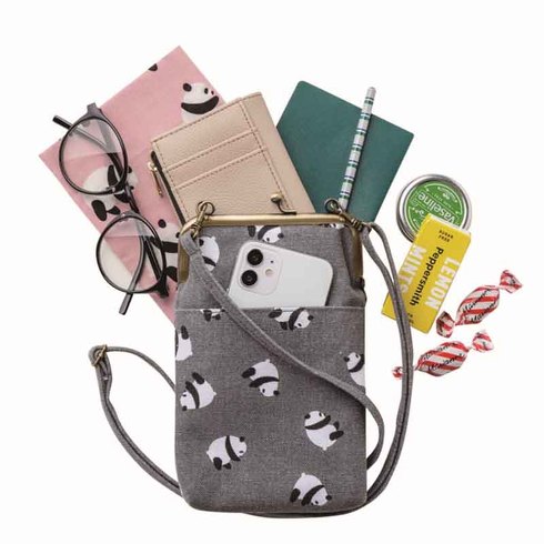 宝島社「永楽屋 細辻伊兵衛商店 パンダ柄 がま口スマホショルダーBAG BOOK SPECIAL PACKAGE ver.」