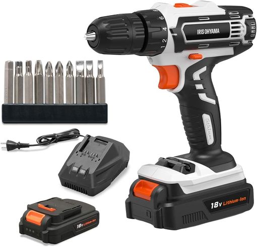 今売れている電動ドリルドライバー:アイリスオーヤマ「電動ドライバー 18V 充電式 バッテリー付き JCD25」