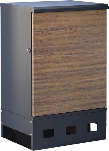 今売れている置き配ボックス：山善「宅配ボックス・ピーボ1BOX 木目・ブラック EPB-1（WD／BK）」