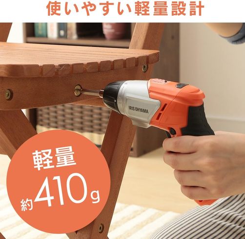 今売れている電動ドリルドライバー：アイリスオーヤマ「コードレス 電動ドライバー 6段階強さ調節機能付 JCD-421-D」