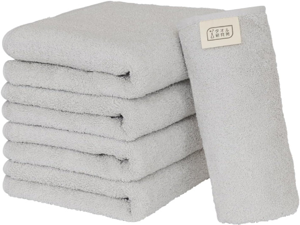 タオル研究所 毎日シンプル #001 ソフトグレー 5枚セット（出典：<a href=