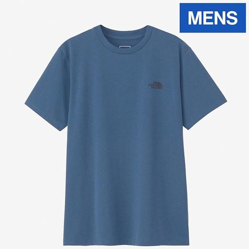 ノースフェイスの夏用Tシャツ：「ショートスリーブランメッシュスクエアロゴティー メンズ」