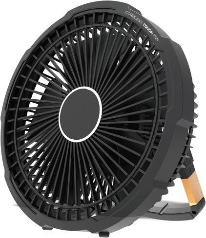 今売れているアウトドア用扇風機:トップランド「卓上扇風機 コードレス タフ FAN SF-TF10BK」
