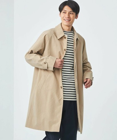 今売れているメンズコート:UNITED ARROWS green label relaxing「ナイロンオックス ラグラン ステンカラーコート -撥水-」