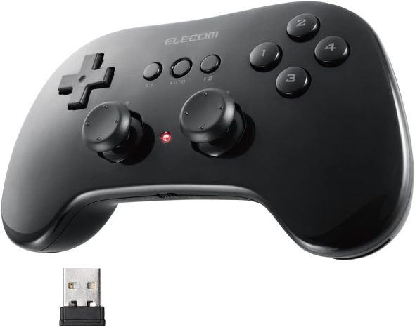 今売れているPC用ゲームパッド：エレコム「小型軽量ワイヤレスゲームパッド JC-U3912TBK」