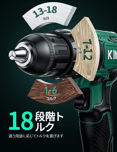 今売れている電動ドリルドライバー：KIMO「【2.0Ahバッテリー2個付き】 KIMO ドリルドライバー」