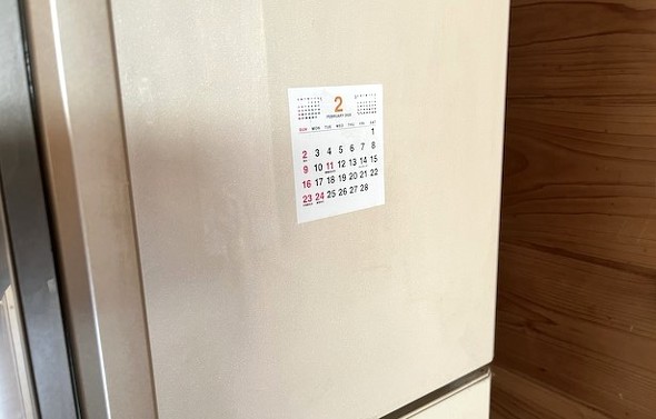 冷蔵庫に貼っても便利